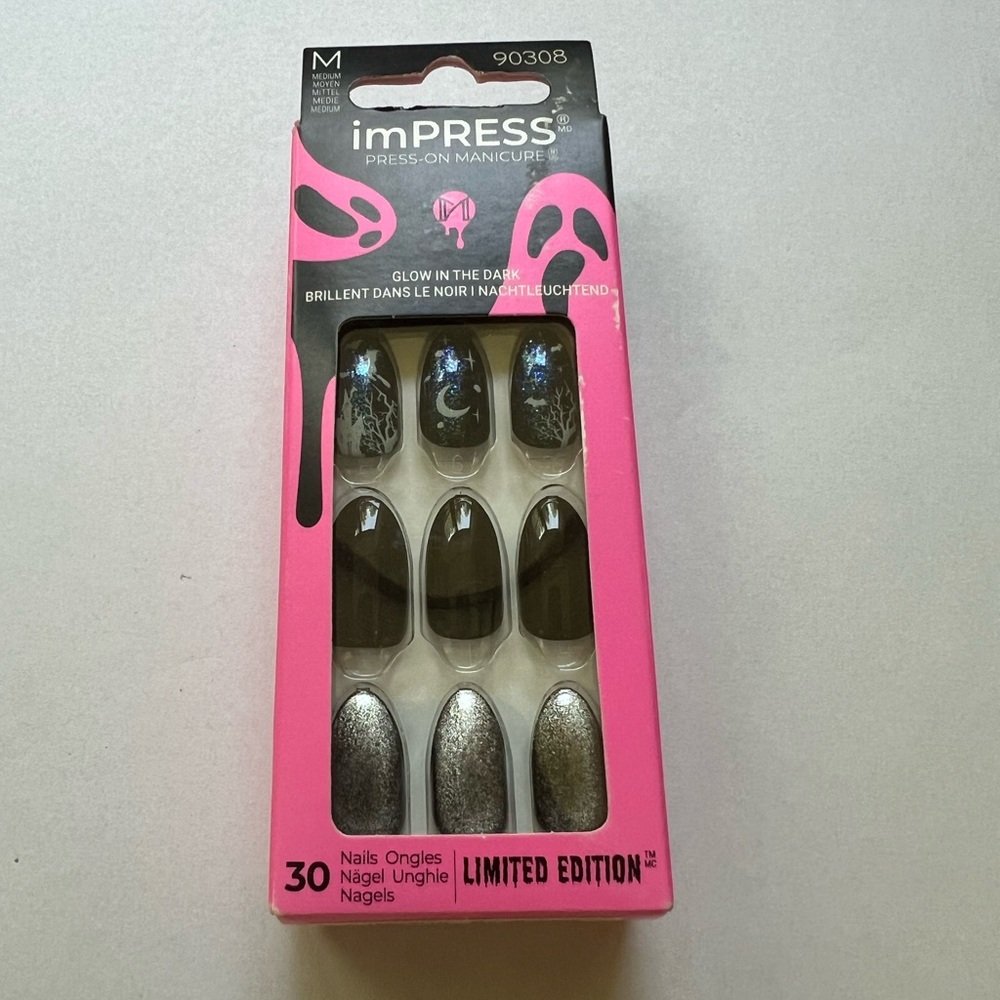 ImPRESS Press-on Instant Gel Nails - Limited Edition Spooky Glow in the Dark